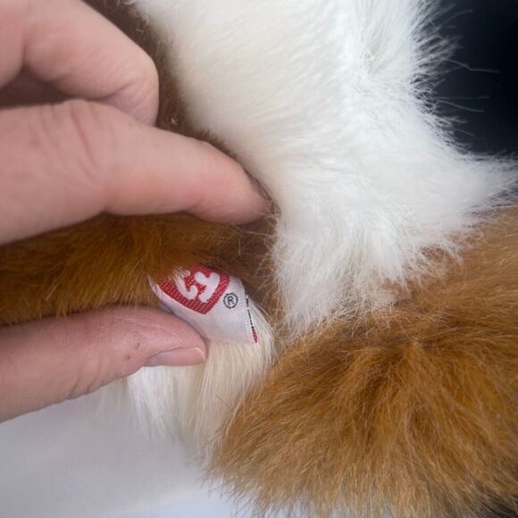 Ty Cat Maggie the Calico Cat 1995 Classic Line Plush Stuffed Animal Red Bow - Picture 7 of 10